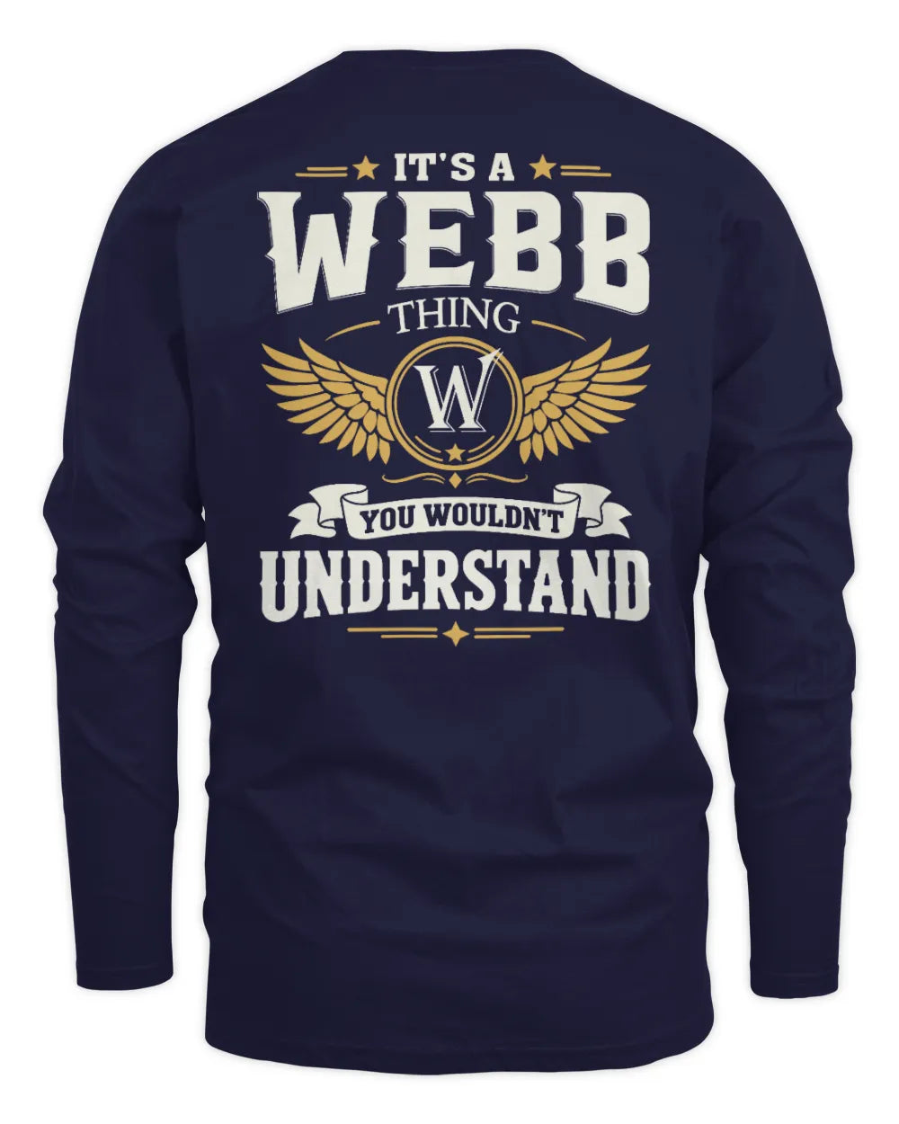 WEBB KT06-M008 It’s a [NAME] Thing – You Wouldn’t Understand | Personalized Vintage T-Shirt - Men's Long Sleeved T-Shirt - Navy