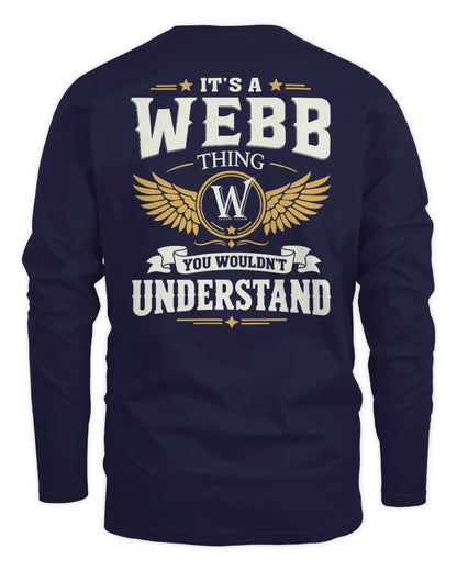 WEBB KT06-M008 It’s a [NAME] Thing – You Wouldn’t Understand | Personalized Vintage T-Shirt - Men's Long Sleeved T-Shirt - Navy