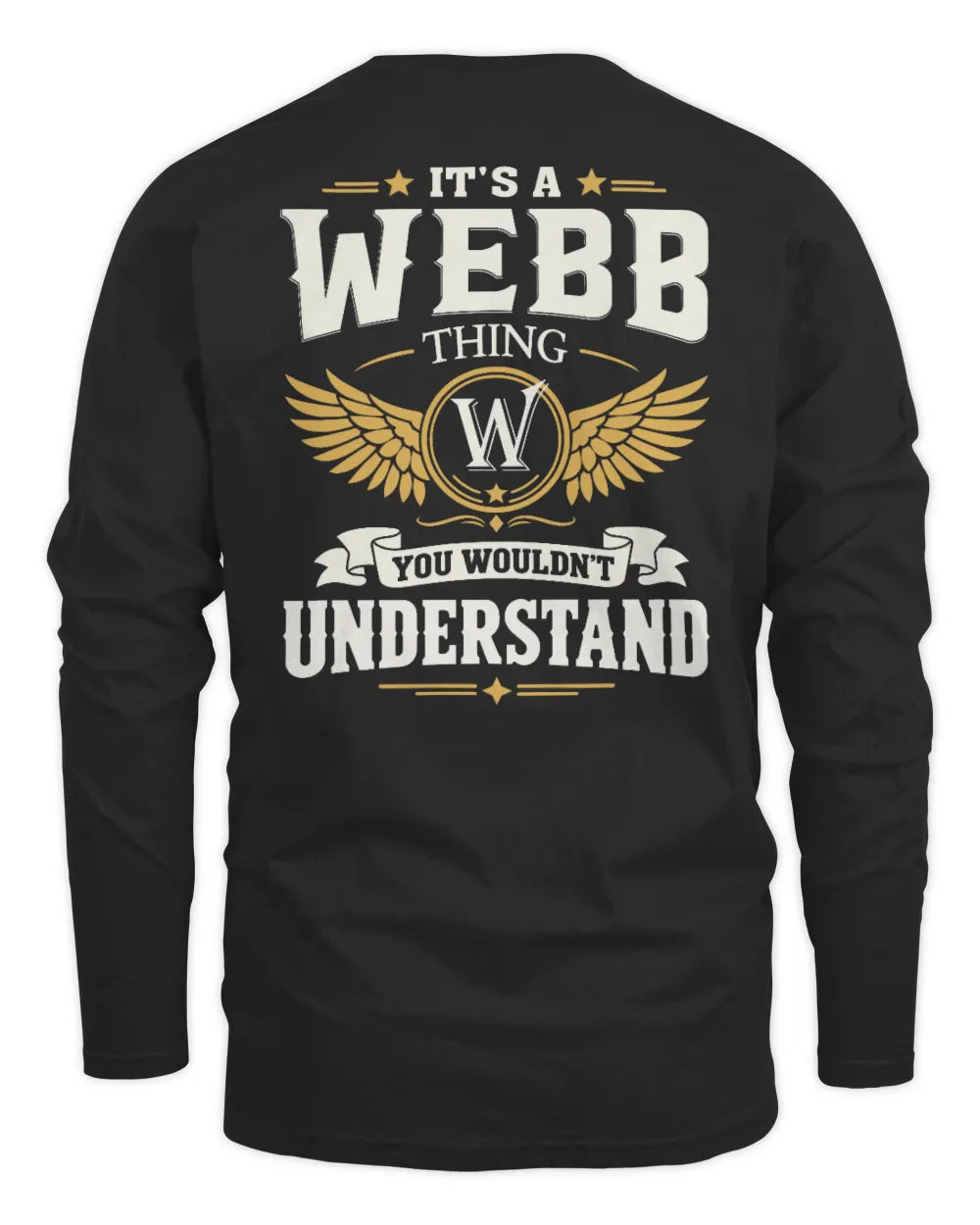 WEBB KT06-M008 It’s a [NAME] Thing – You Wouldn’t Understand | Personalized Vintage T-Shirt - Men's Long Sleeved T-Shirt - Black