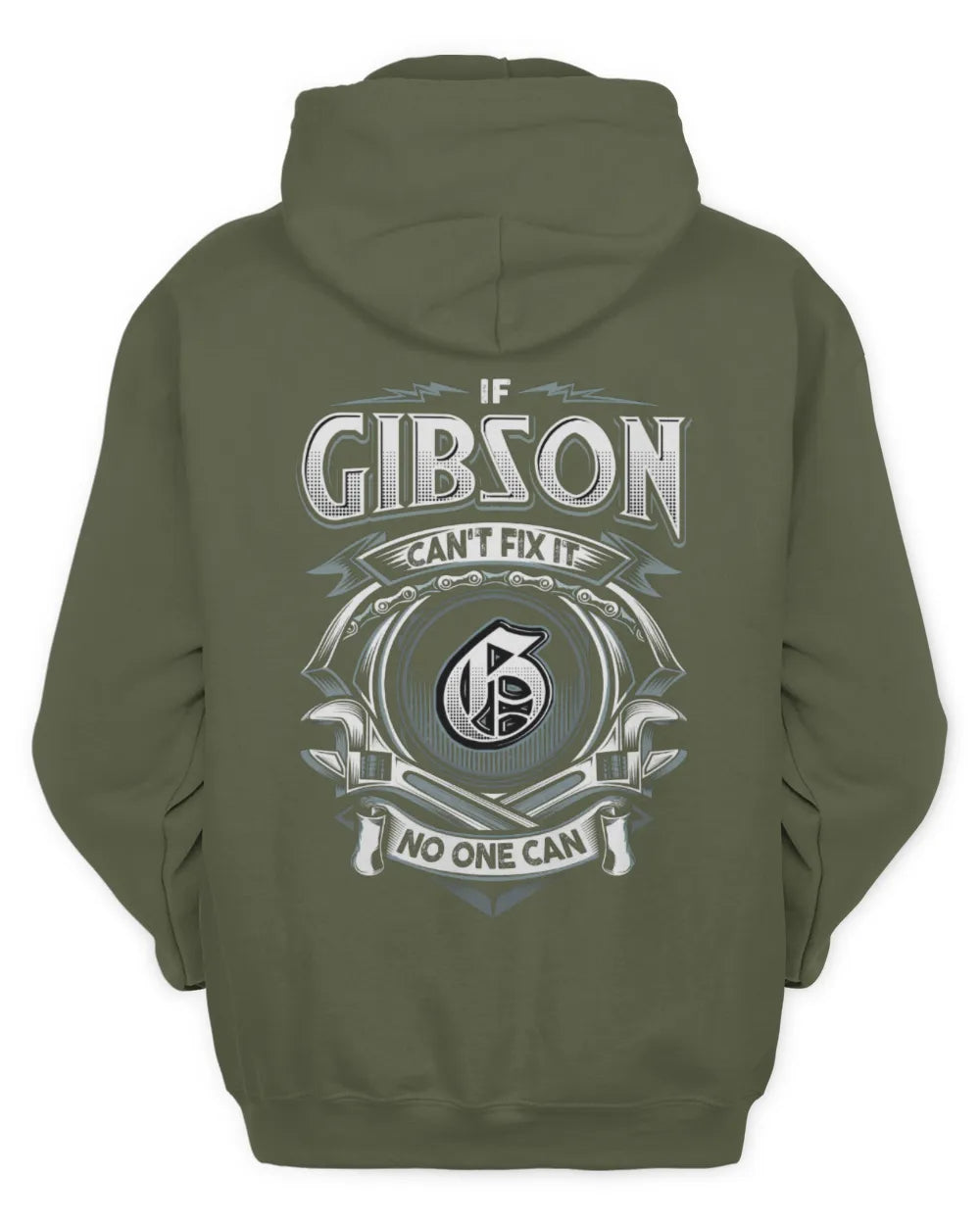 GIBSON AP81-K4-626 - Personalized Ahmed Quote Apparel “If Ahmed Can't Fix It, No One Can” - Unisex Hoodie - Military Green