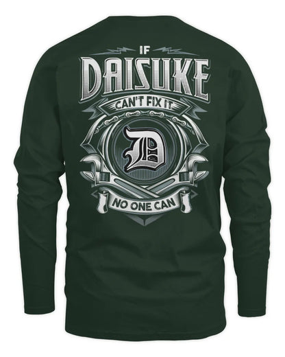 DAISUKE AP81-K4-626 - Personalized Ahmed Quote Apparel “If Ahmed Can't Fix It, No One Can” - Men's Long Sleeved T-Shirt - Forest Green