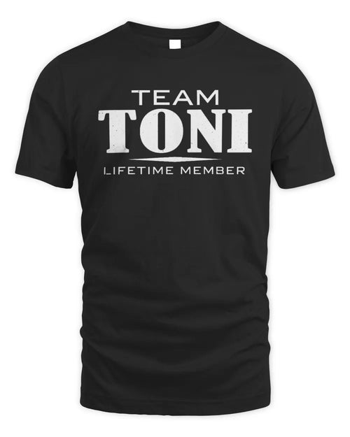 TONI BL62-K4-128 - Personalized “Team NAME Lifetime Member” - Unisex Standard T-Shirt - Black