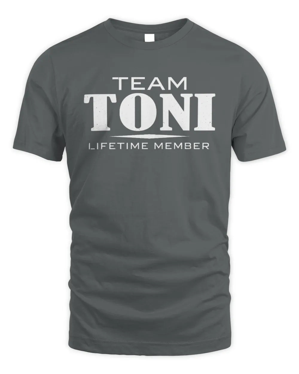 TONI BL62-K4-128 - Personalized “Team NAME Lifetime Member” - Unisex Standard T-Shirt - Charcoal