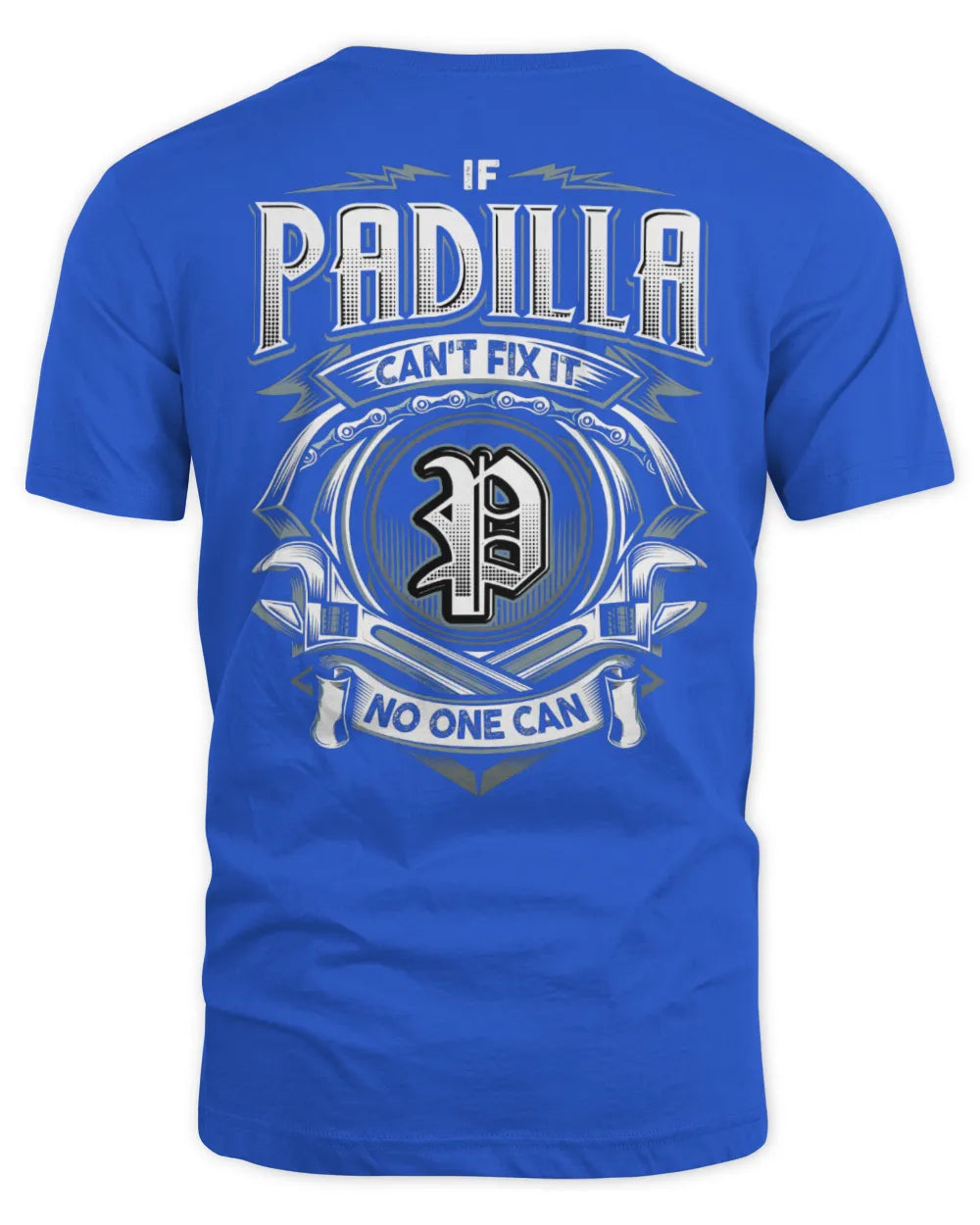 PADILLA AP81-K4-626 - Personalized Ahmed Quote Apparel “If Ahmed Can't Fix It, No One Can” - Unisex Standard T-Shirt - Royal