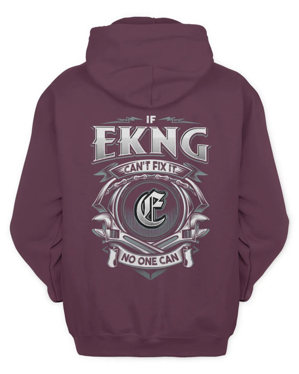 EKNG AP81-K4-626 - Personalized Ahmed Quote Apparel “If Ahmed Can't Fix It, No One Can” - Unisex Hoodie - Maroon
