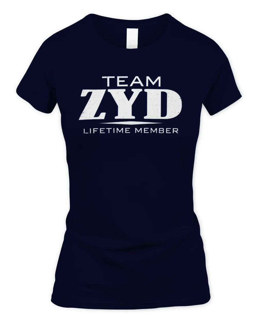 ZYD BL62-K4-128 - Personalized “Team NAME Lifetime Member” - Women's Standard T-Shirt - Navy