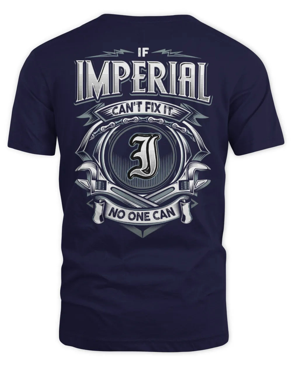 IMPERIAL AP81-K4-626 - Personalized Ahmed Quote Apparel “If Ahmed Can't Fix It, No One Can” - Unisex Standard T-Shirt - Navy
