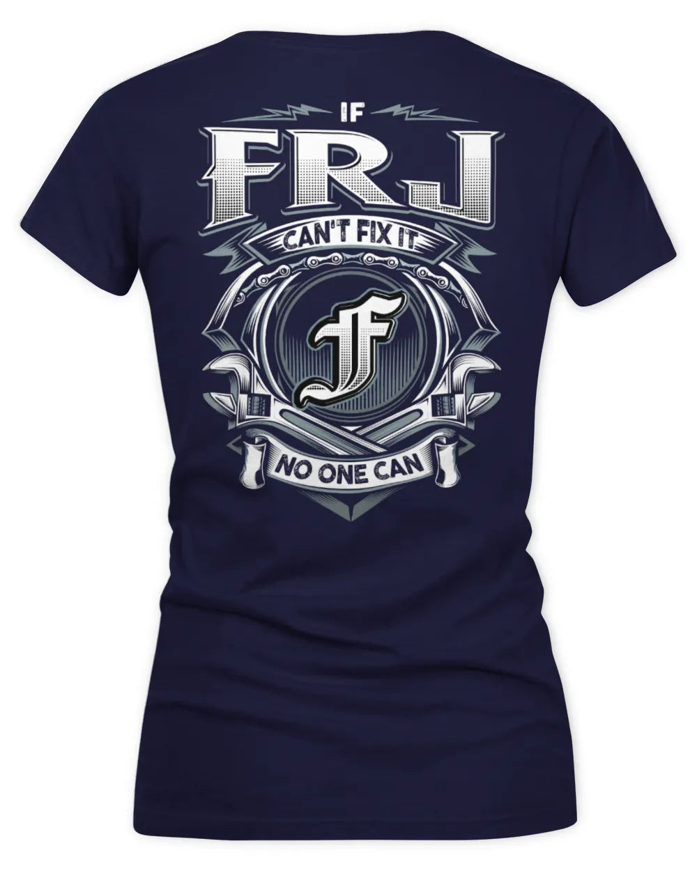 FRJ AP81-K4-626 - Personalized Ahmed Quote Apparel “If Ahmed Can't Fix It, No One Can” - Women's V-Neck T-Shirt - Navy