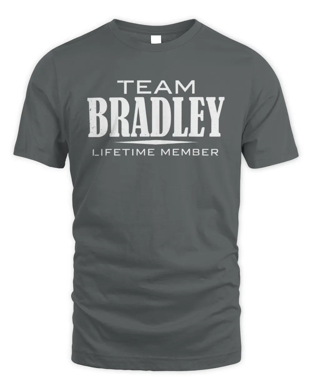 BRADLEY BL62-K4-128 - Personalized “Team NAME Lifetime Member” - Unisex Standard T-Shirt - Charcoal