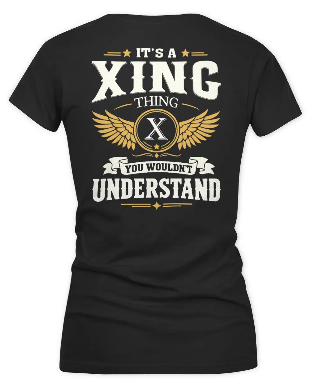 XING KT06-M008 It’s a [NAME] Thing – You Wouldn’t Understand | Personalized Vintage T-Shirt - Women's V-Neck T-Shirt - Black
