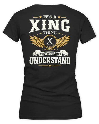 XING KT06-M008 It’s a [NAME] Thing – You Wouldn’t Understand | Personalized Vintage T-Shirt - Women's V-Neck T-Shirt - Black