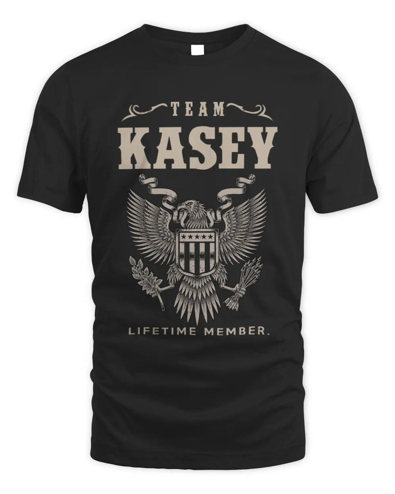 KASEY TP06-K82 – Personalized Classic Style Apparel “Team NAME Lifetime Member” - Unisex Standard T-Shirt - Black