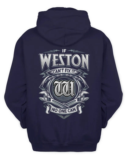 WESTON AP81-K4-626 - Personalized Ahmed Quote Apparel “If Ahmed Can't Fix It, No One Can” - Unisex Hoodie - Navy
