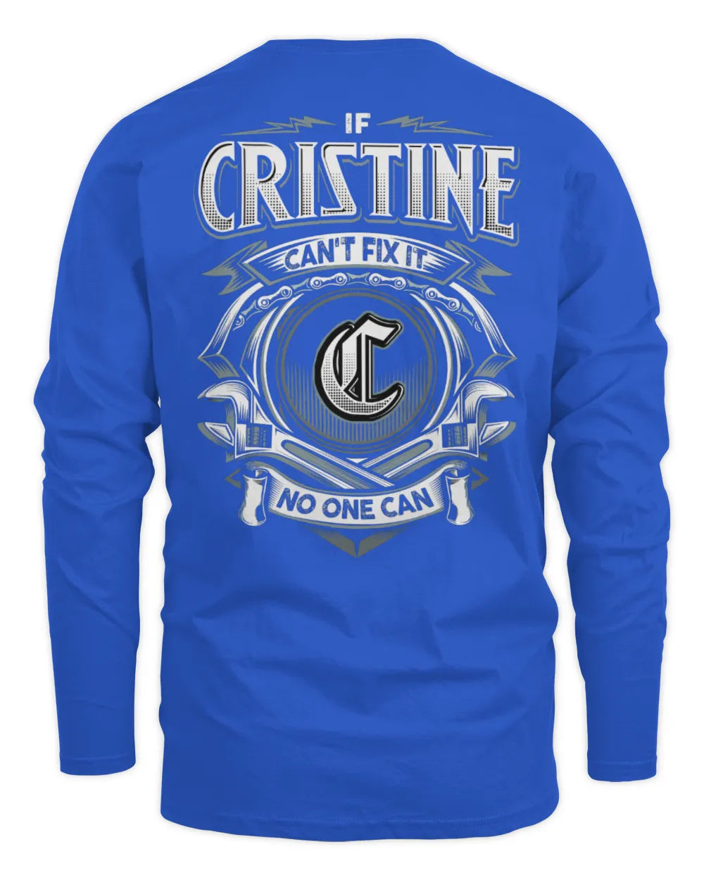 CRISTINE AP81-K4-626 - Personalized Ahmed Quote Apparel “If Ahmed Can't Fix It, No One Can” - Men's Long Sleeved T-Shirt - Royal