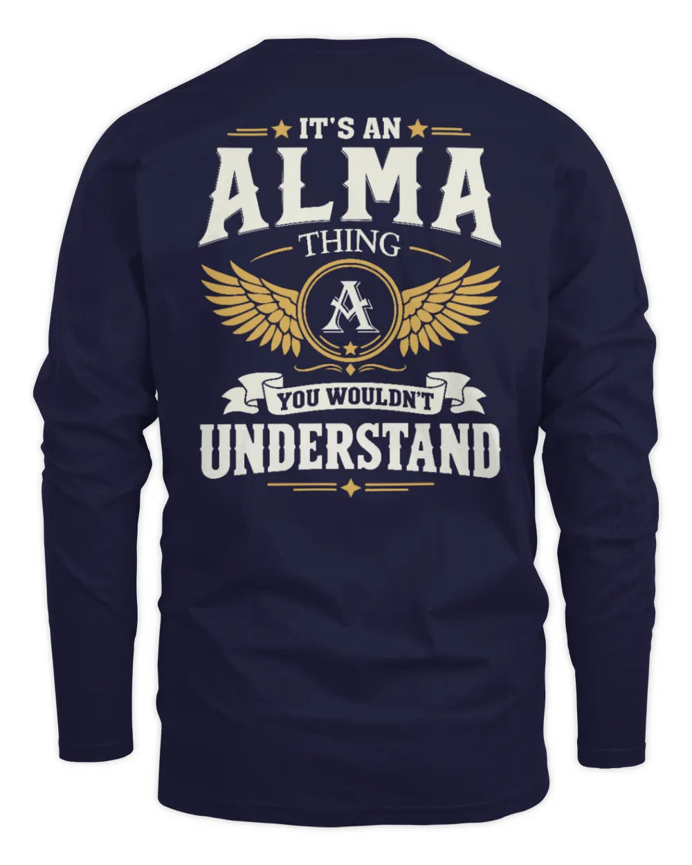 ALMA KT06-M008 It’s a [NAME] Thing – You Wouldn’t Understand | Personalized Vintage T-Shirt - Men's Long Sleeved T-Shirt - Navy