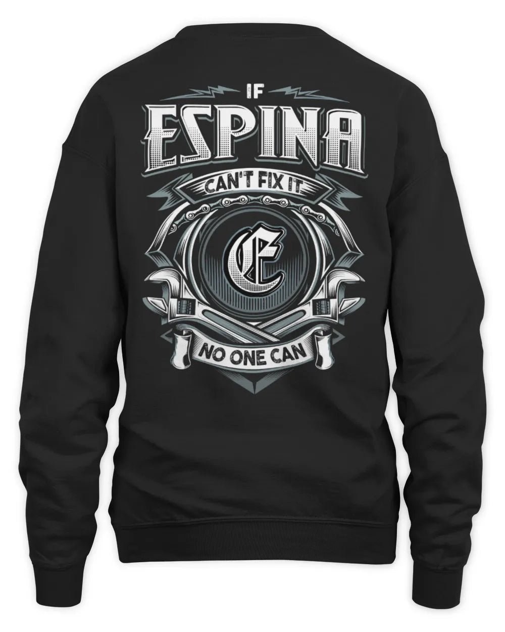 ESPINA AP81-K4-626 - Personalized Ahmed Quote Apparel “If Ahmed Can't Fix It, No One Can” - Unisex Sweatshirt - Black
