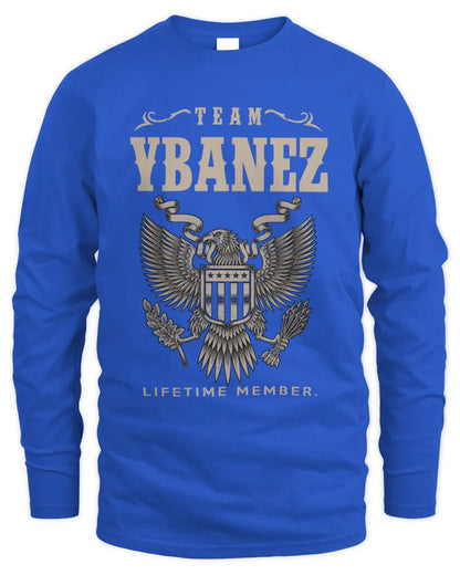 YBANEZ TP06-K82 – Personalized Classic Style Apparel “Team NAME Lifetime Member” - Men's Long Sleeved T-Shirt - Royal