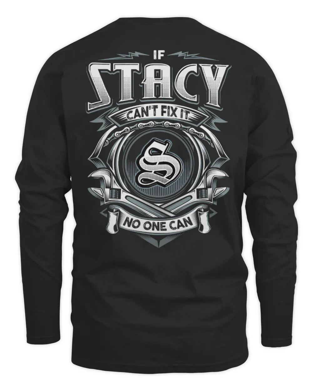 STACY AP81-K4-626 - Personalized Ahmed Quote Apparel “If Ahmed Can't Fix It, No One Can” - Men's Long Sleeved T-Shirt - Black