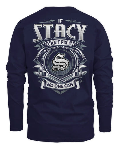STACY AP81-K4-626 - Personalized Ahmed Quote Apparel “If Ahmed Can't Fix It, No One Can” - Men's Long Sleeved T-Shirt - Navy