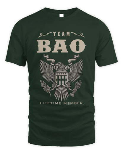 BAO TP06-K82 – Personalized Classic Style Apparel “Team NAME Lifetime Member” - Unisex Standard T-Shirt - Forest Green
