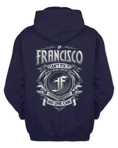 FRANCISCO AP81-K4-626 - Personalized Ahmed Quote Apparel “If Ahmed Can't Fix It, No One Can” - Unisex Hoodie - Navy