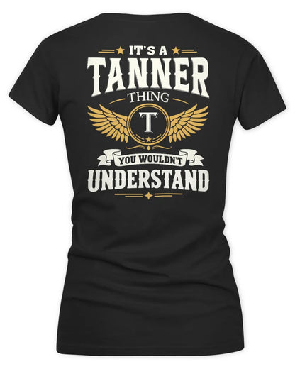TANNER KT06-M008 It’s a [NAME] Thing – You Wouldn’t Understand | Personalized Vintage T-Shirt - Women's V-Neck T-Shirt - Black