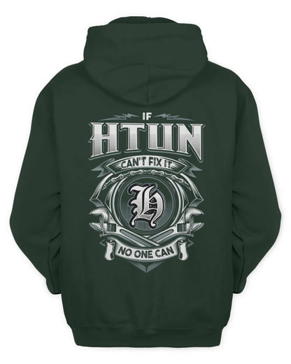 HTUN AP81-K4-626 - Personalized Ahmed Quote Apparel “If Ahmed Can't Fix It, No One Can” - Unisex Hoodie - Forest Green