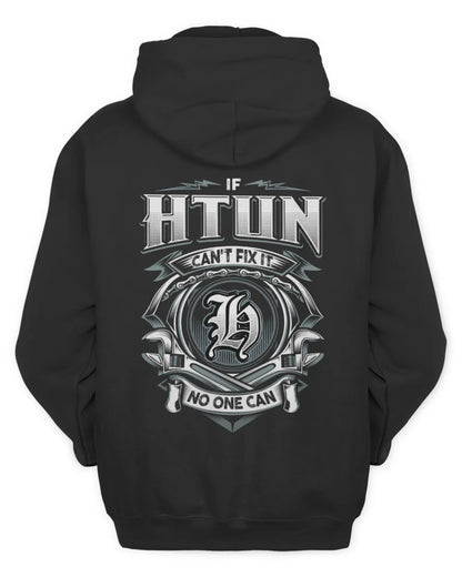 HTUN AP81-K4-626 - Personalized Ahmed Quote Apparel “If Ahmed Can't Fix It, No One Can” - Unisex Hoodie - Black