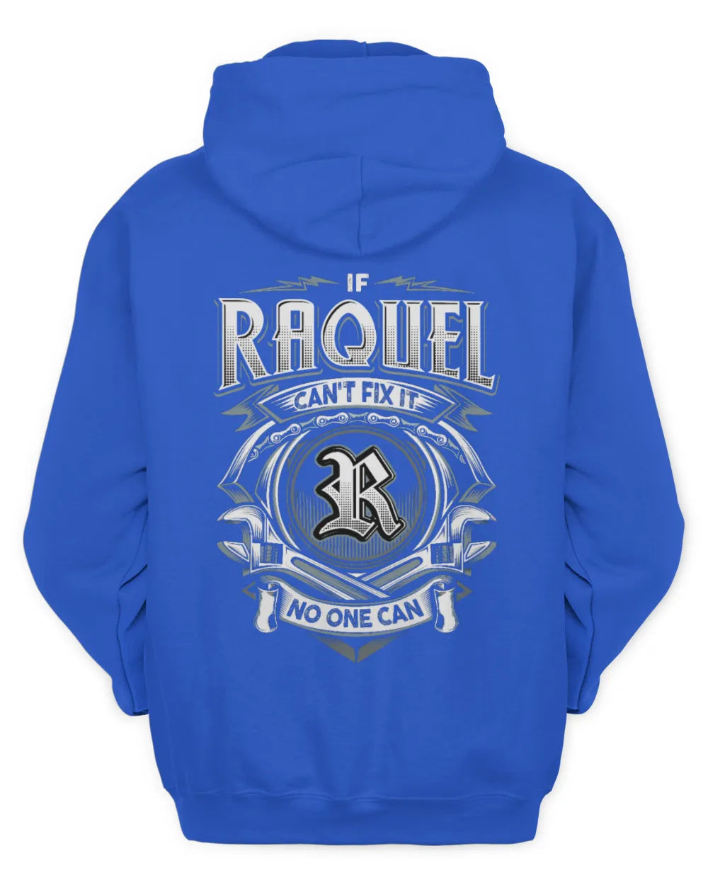 RAQUEL AP81-K4-626 - Personalized Ahmed Quote Apparel “If Ahmed Can't Fix It, No One Can” - Unisex Hoodie - Royal