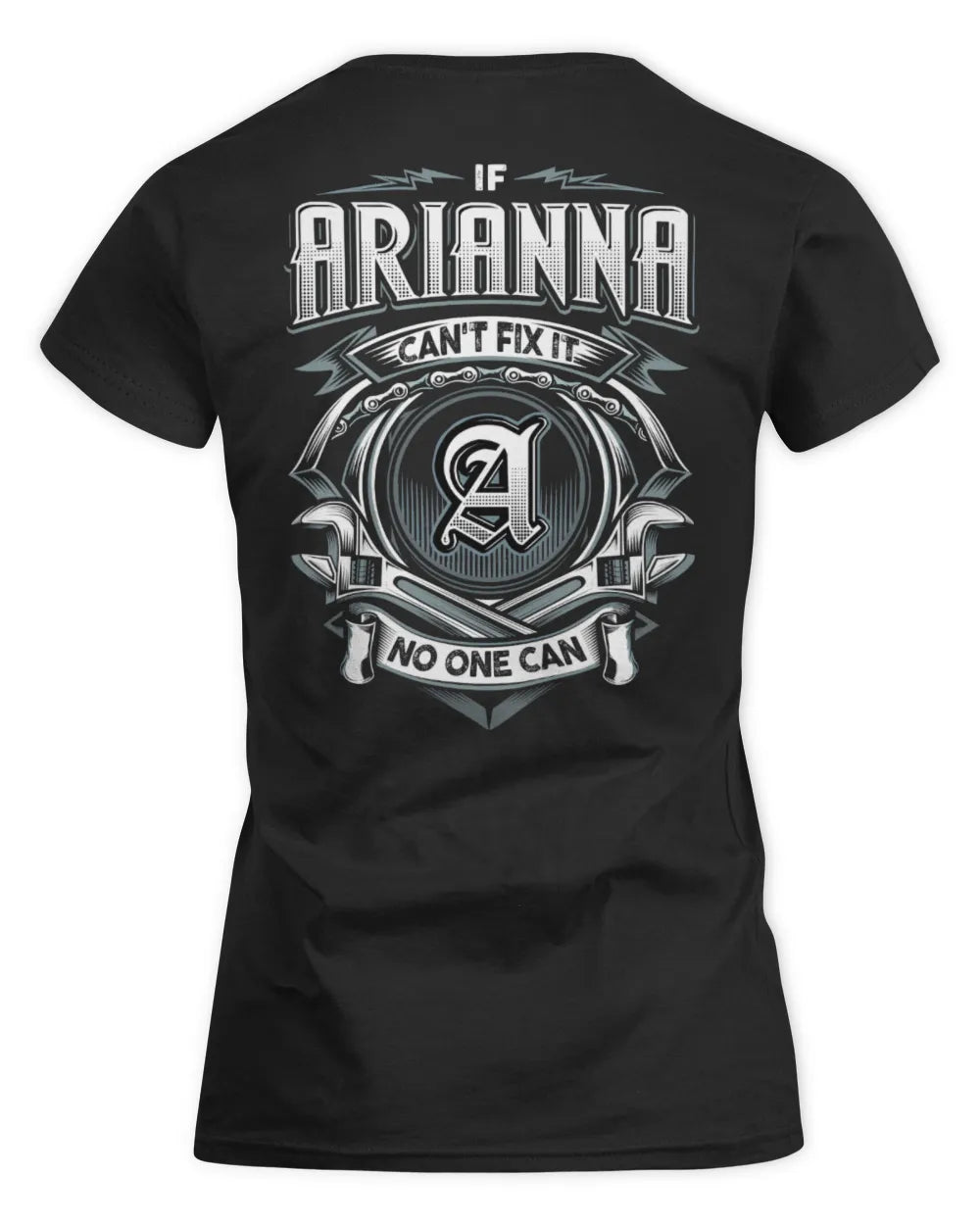 ARIANNA AP81-K4-626 - Personalized Ahmed Quote Apparel “If Ahmed Can't Fix It, No One Can” - Women's Standard T-Shirt - Black
