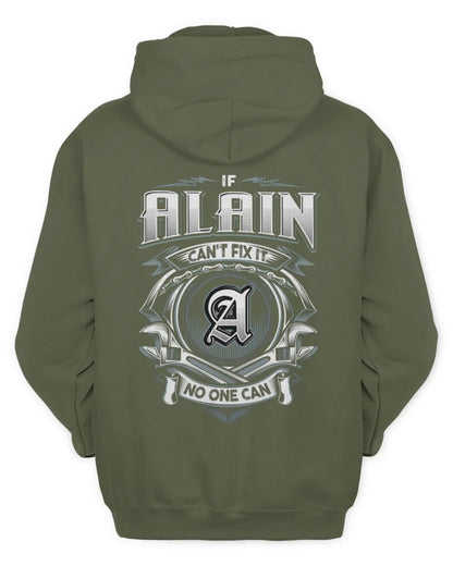 ALAIN AP81-K4-626 - Personalized Ahmed Quote Apparel “If Ahmed Can't Fix It, No One Can” - Unisex Hoodie - Military Green