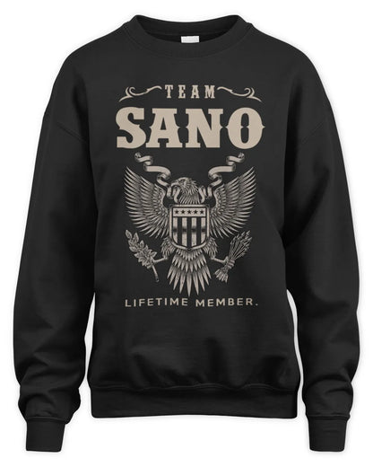 SANO TP06-K82 – Personalized Classic Style Apparel “Team NAME Lifetime Member” - Unisex Sweatshirt - Black