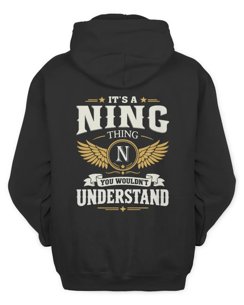 NING KT06-M008 It’s a [NAME] Thing – You Wouldn’t Understand | Personalized Vintage T-Shirt - Unisex Hoodie - Black