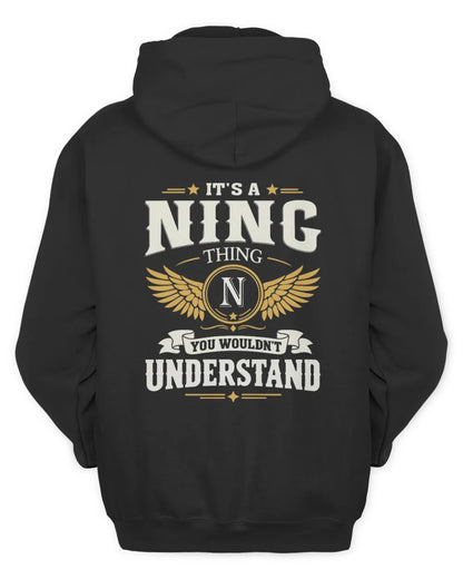 NING KT06-M008 It’s a [NAME] Thing – You Wouldn’t Understand | Personalized Vintage T-Shirt - Unisex Hoodie - Black