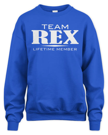 REX BL62-K4-128 - Personalized “Team NAME Lifetime Member” - Unisex Sweatshirt - Royal