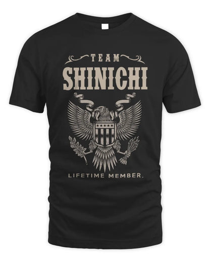 SHINICHI TP06-K82 – Personalized Classic Style Apparel “Team NAME Lifetime Member” - Unisex Standard T-Shirt - Black