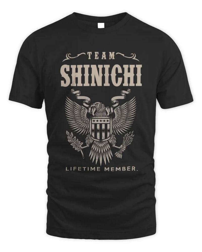 SHINICHI TP06-K82 – Personalized Classic Style Apparel “Team NAME Lifetime Member” - Unisex Standard T-Shirt - Black