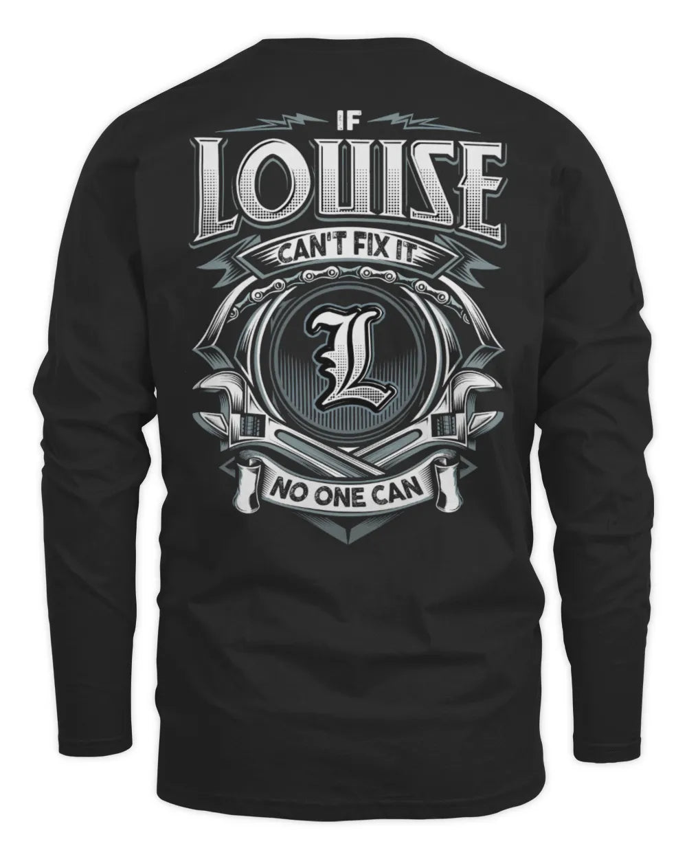 LOUISE AP81-K4-626 - Personalized Ahmed Quote Apparel “If Ahmed Can't Fix It, No One Can” - Men's Long Sleeved T-Shirt - Black