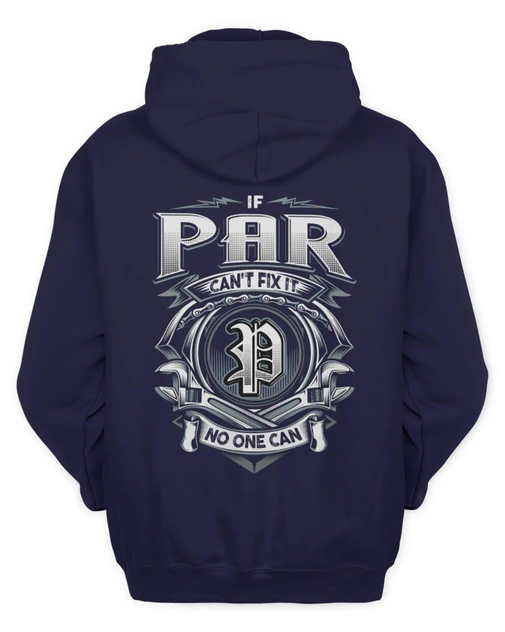 PAR AP81-K4-626 - Personalized Ahmed Quote Apparel “If Ahmed Can't Fix It, No One Can” - Unisex Hoodie - Navy