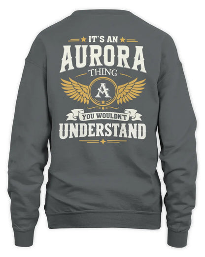 AURORA KT06-M008 It’s a [NAME] Thing – You Wouldn’t Understand | Personalized Vintage T-Shirt - Unisex Sweatshirt - Charcoal