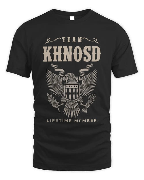 KHNOSD TP06-K82 – Personalized Classic Style Apparel “Team NAME Lifetime Member” - Unisex Standard T-Shirt - Black