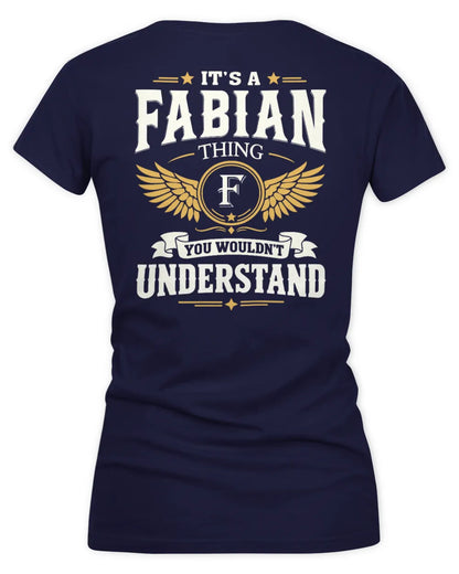 FABIAN KT06-M008 It’s a [NAME] Thing – You Wouldn’t Understand | Personalized Vintage T-Shirt - Women's V-Neck T-Shirt - Navy