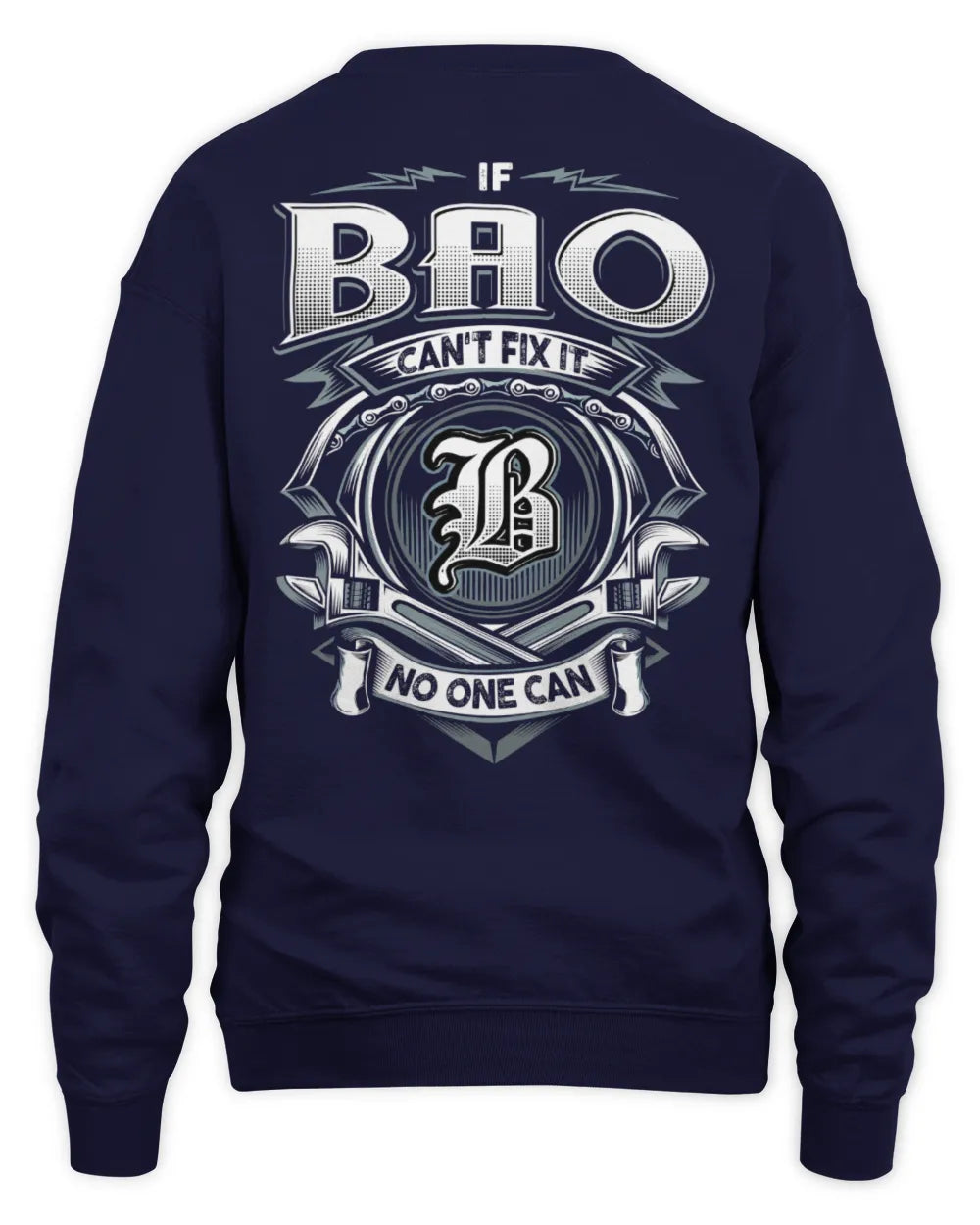 BAO AP81-K4-626 - Personalized Ahmed Quote Apparel “If Ahmed Can't Fix It, No One Can” - Unisex Sweatshirt - Navy