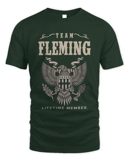 FLEMING TP06-K82 – Personalized Classic Style Apparel “Team NAME Lifetime Member” - Unisex Standard T-Shirt - Forest Green