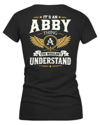 ABBY KT06-M008 It’s a [NAME] Thing – You Wouldn’t Understand | Personalized Vintage T-Shirt - Women's V-Neck T-Shirt - Black