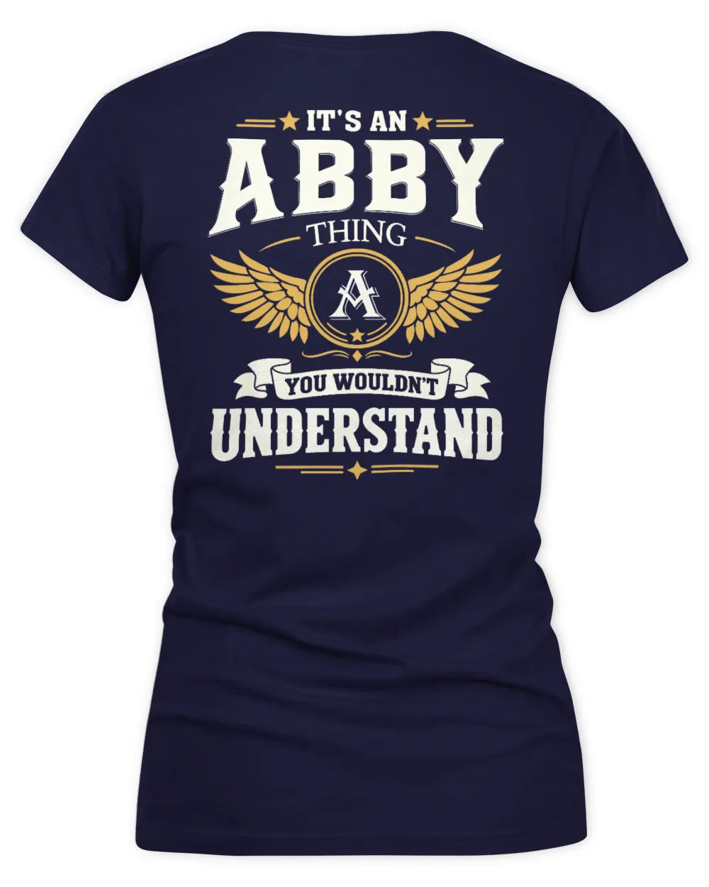 ABBY KT06-M008 It’s a [NAME] Thing – You Wouldn’t Understand | Personalized Vintage T-Shirt - Women's V-Neck T-Shirt - Navy