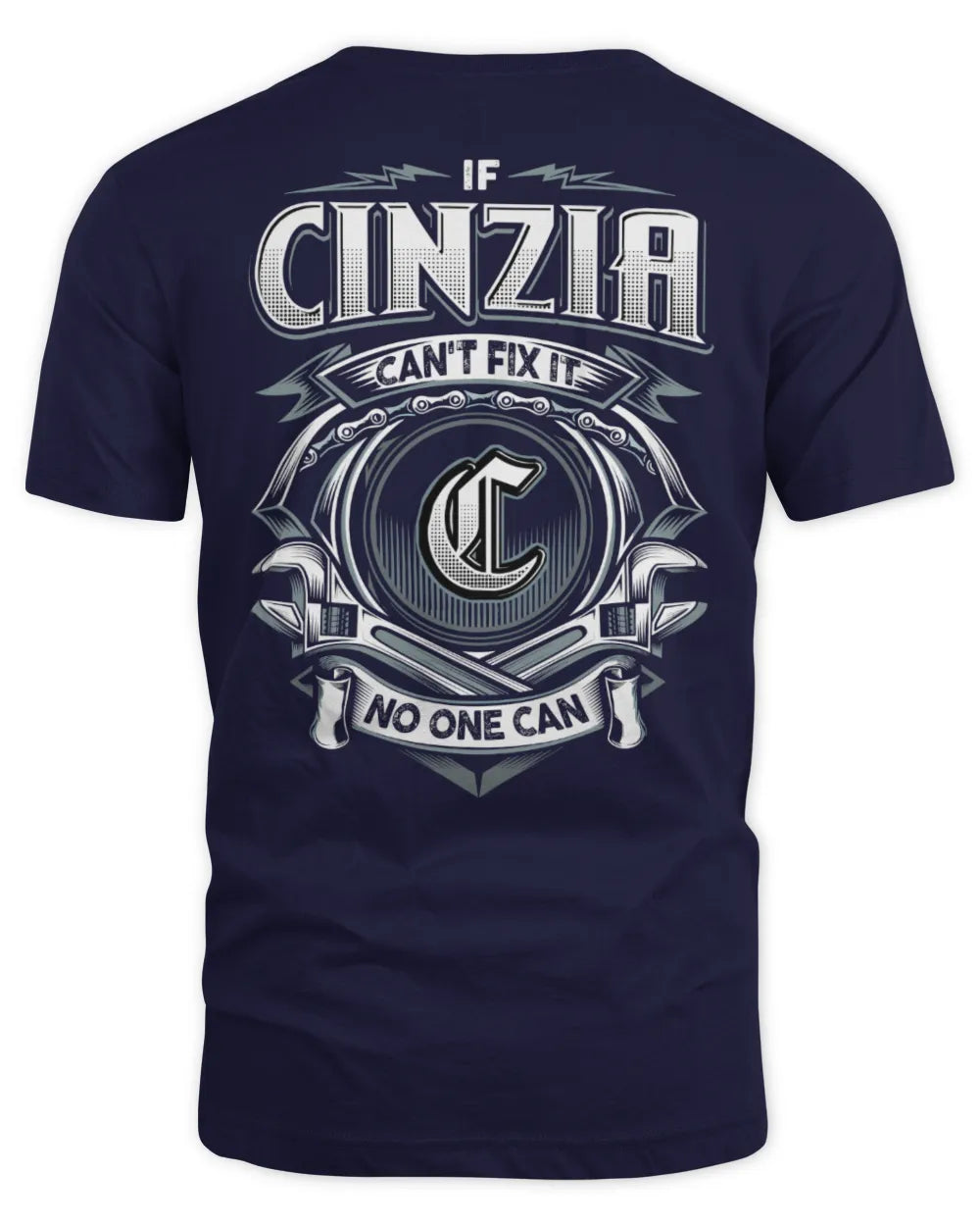 CINZIA AP81-K4-626 - Personalized Ahmed Quote Apparel “If Ahmed Can't Fix It, No One Can” - Unisex Standard T-Shirt - Navy