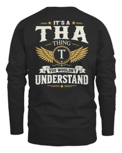 THA KT06-M008 It’s a [NAME] Thing – You Wouldn’t Understand | Personalized Vintage T-Shirt - Men's Long Sleeved T-Shirt - Black