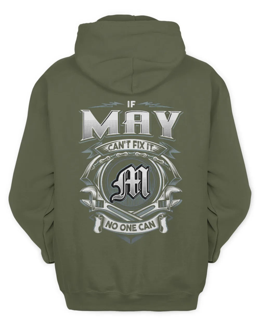 MAY AP81-K4-626 - Personalized Ahmed Quote Apparel “If Ahmed Can't Fix It, No One Can” - Unisex Hoodie - Military Green