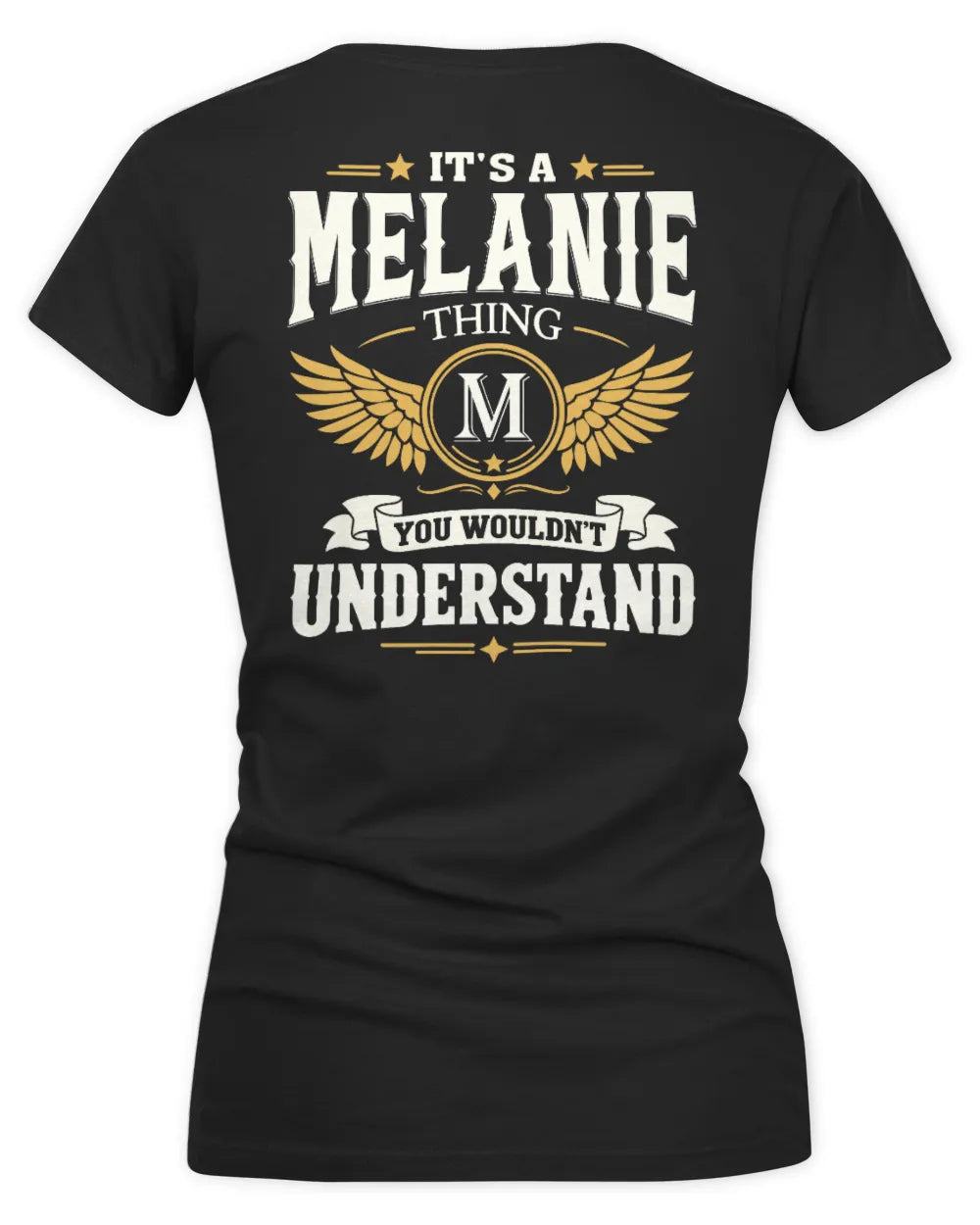 MELANIE KT06-M008 It’s a [NAME] Thing – You Wouldn’t Understand | Personalized Vintage T-Shirt - Women's V-Neck T-Shirt - Black